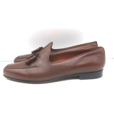 Paul Stuart Tassel Loafers Brown Leather Size 11