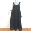 THE GREAT Tiered Maxi Dress Reverie Black Lace-Trim Cotton Size 1