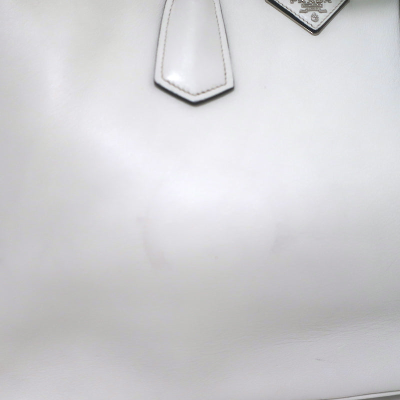 Prada Double Bag Cream Leather Large Tote