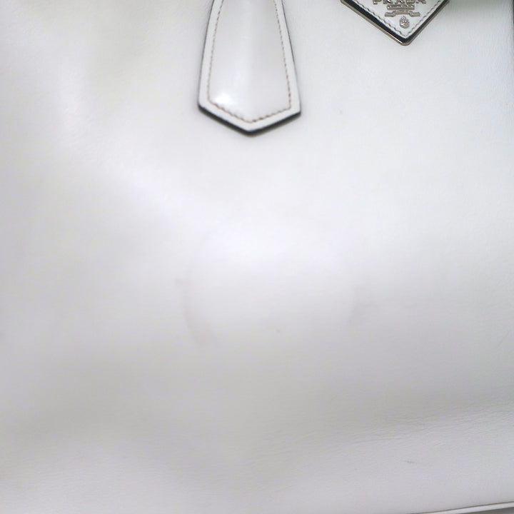 Prada Double Bag Cream Leather Large Tote
