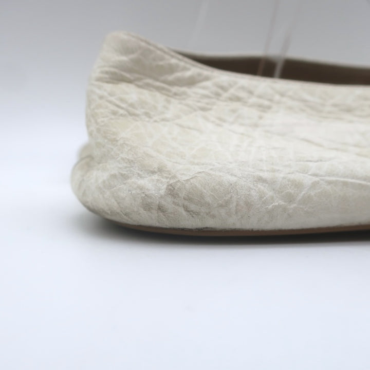The Row Fay Two Ballet Flats Cream Leather Size 41