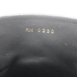 Celine Claude Wedge Ankle Boots Black Leather Size 38