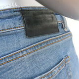 R13 Boy Skinny Ripped Jeans Bowers Blue Stretch Denim Size 25