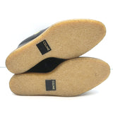 Celine Claude Wedge Ankle Boots Black Leather Size 38