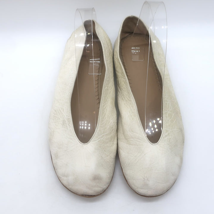The Row Fay Two Ballet Flats Cream Leather Size 41