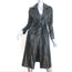 Leith Faux Patent Leather Trench Coat Black Size Extra Small