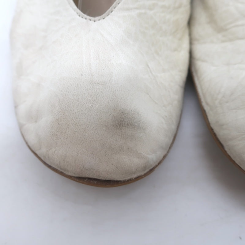 The Row Fay Two Ballet Flats Cream Leather Size 41