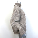 Rag & Bone Nora Cable Knit Turtleneck Sweater Taupe Wool Size Medium