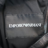 Emporio Armani Long Sleeve Leather Mini Dress Black Size 50 NEW