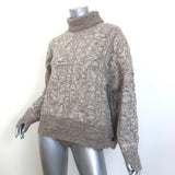 Rag & Bone Nora Cable Knit Turtleneck Sweater Taupe Wool Size Medium
