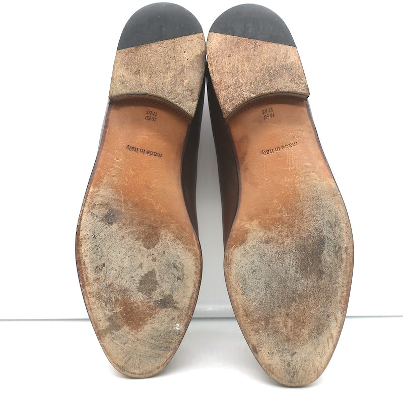 Paul Stuart Tassel Loafers Brown Leather Size 11