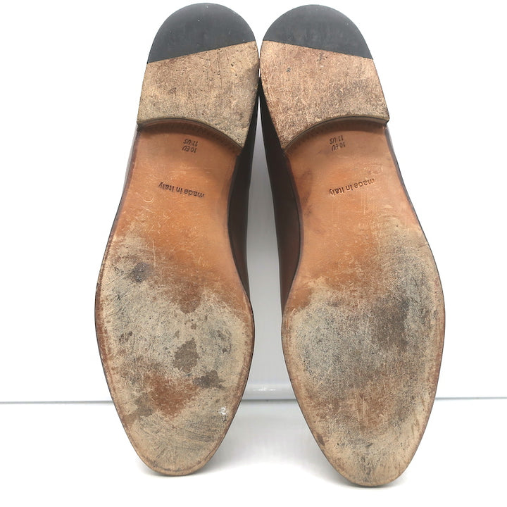 Paul Stuart Tassel Loafers Brown Leather Size 11