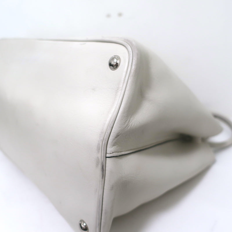 Prada Double Bag Cream Leather Large Tote