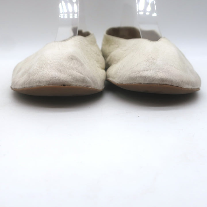 The Row Fay Two Ballet Flats Cream Leather Size 41
