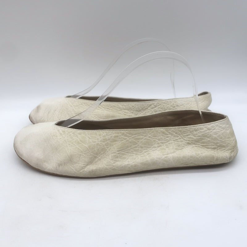 The Row Fay Two Ballet Flats Cream Leather Size 41