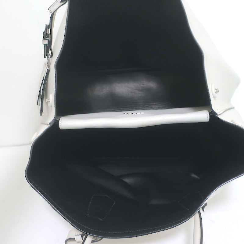 Prada Double Bag Cream Leather Large Tote