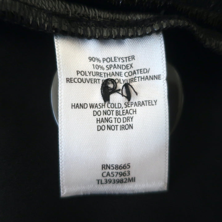 Leith Faux Patent Leather Trench Coat Black Size Extra Small