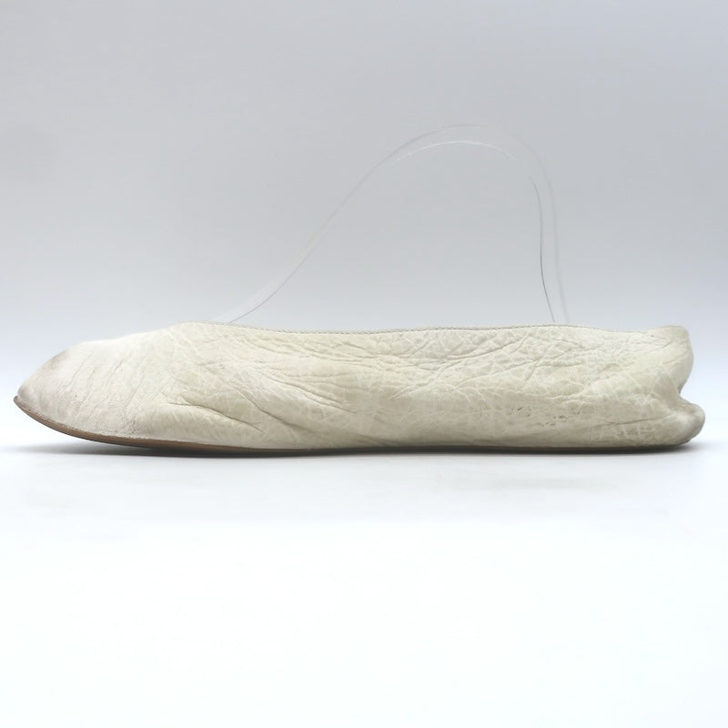 The Row Fay Two Ballet Flats Cream Leather Size 41