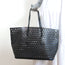 Alaia Mina Grommet Tote Black Leather Large Shoulder Bag