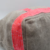 Vanessa Bruno Le Cabas Sequin-Trimmed Medium Tote Taupe Linen Canvas