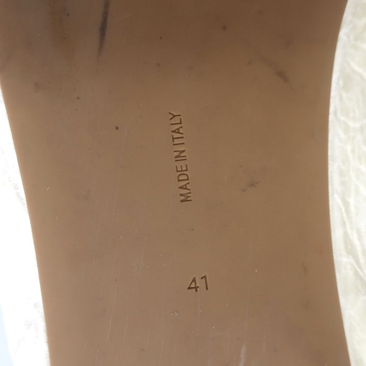 The Row Fay Two Ballet Flats Cream Leather Size 41