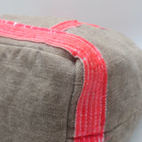 Vanessa Bruno Le Cabas Sequin-Trimmed Medium Tote Taupe Linen Canvas