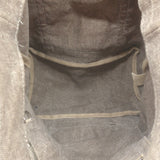 Vanessa Bruno Le Cabas Sequin-Trimmed Medium Tote Taupe Linen Canvas