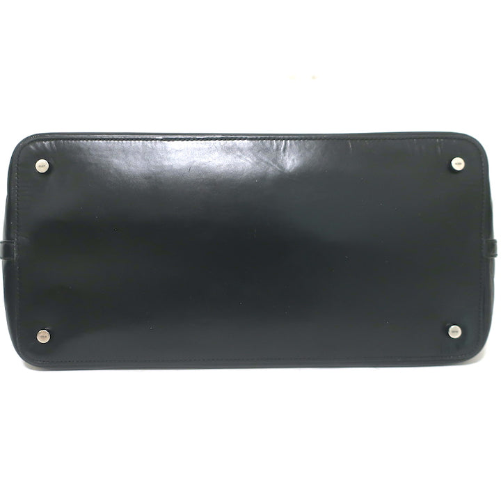 Alaia Mina Grommet Tote Black Leather Large Shoulder Bag
