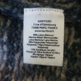 Hartford Fair Isle Turtleneck Sweater Dark Gray/Beige Alpaca-Blend Size 3