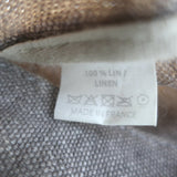 Vanessa Bruno Le Cabas Sequin-Trimmed Medium Tote Taupe Linen Canvas