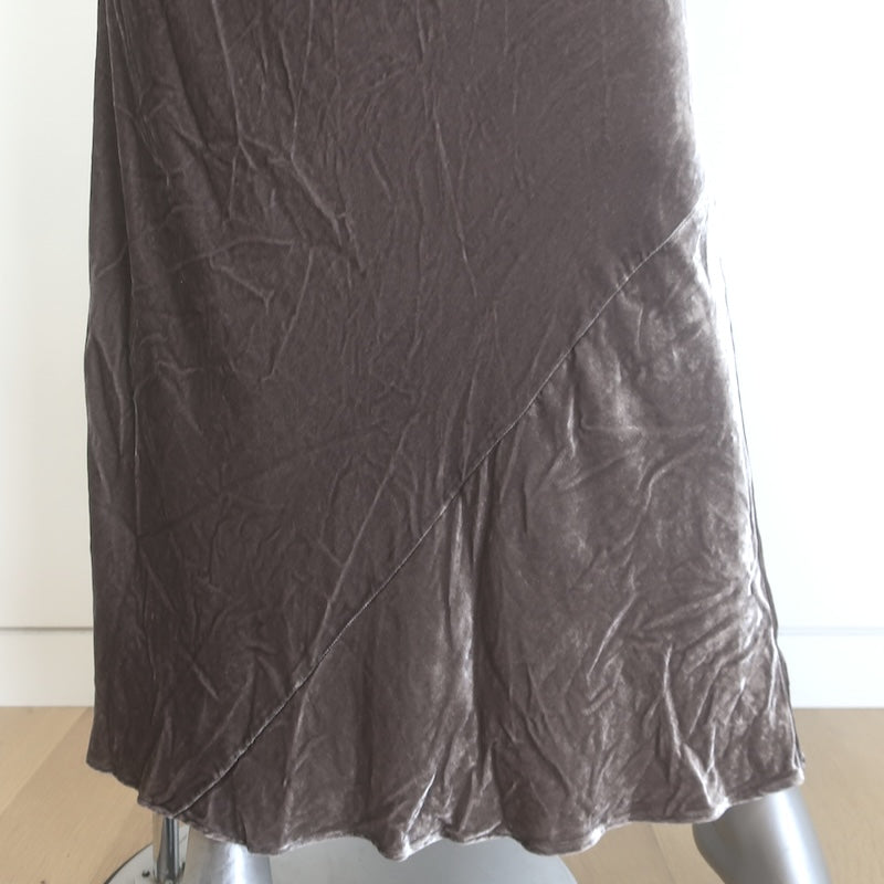 Reformation Jeany Velvet Halter Maxi Dress Magnetic Gray Size Small NEW