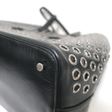 Alaia Mina Grommet Tote Black Leather Large Shoulder Bag