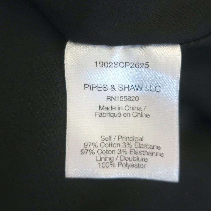 Veronica Beard Disa Button-Front Halter Dress Black Stretch Cotton Size 14