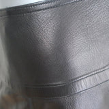 Alaia Pleated Leather Mini Skirt Black Size 38