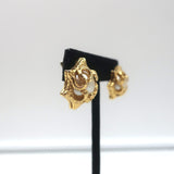 St. John Faux Pearl Gold Star Earrings