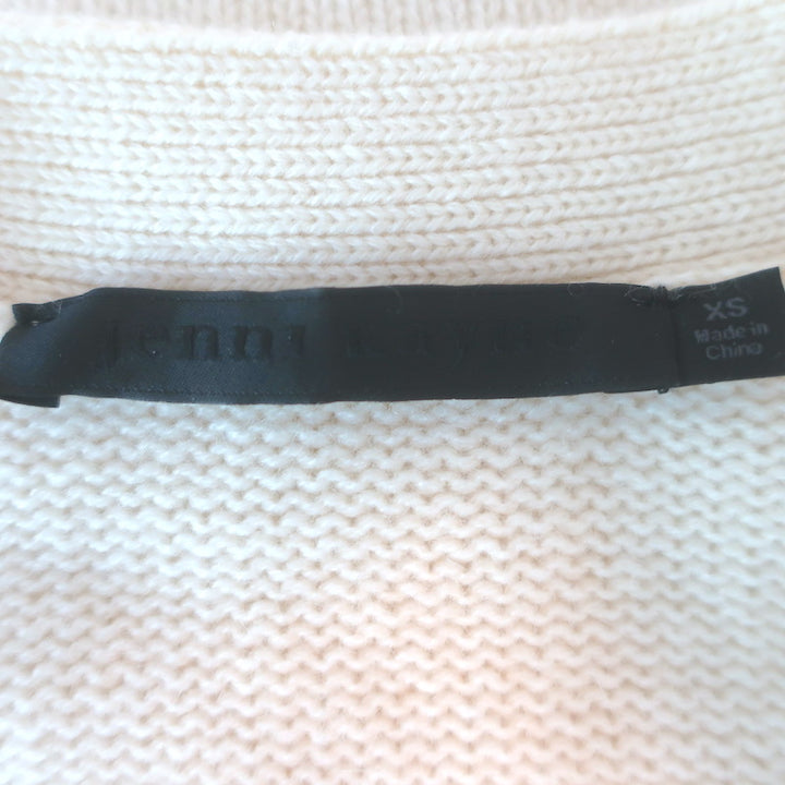 Jenni Kayne Colette Cashmere V-Neck Cardigan Cream Size Extra Small