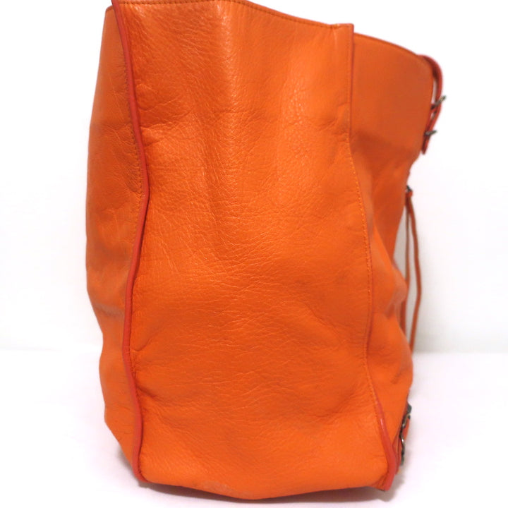 Balenciaga Papier A4 Tote Orange Leather Large Shoulder Bag