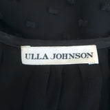 Ulla Johnson Aurelie Ruffled Midi Dress Black Swiss Dot Georgette Size 10