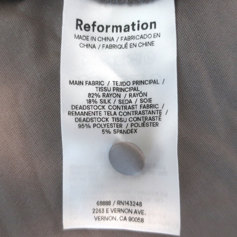 Reformation Jeany Velvet Halter Maxi Dress Magnetic Gray Size Small NEW