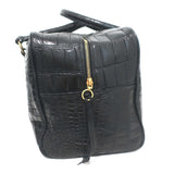 Kendall Conrad Crocodile Duffel Bag Black Extra Large Shoulder Bag