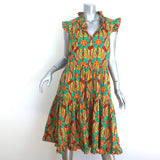 La DoubleJ Short and Sassy Dress Floral Print Cotton Poplin Size Large