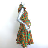 La DoubleJ Short and Sassy Dress Floral Print Cotton Poplin Size Large