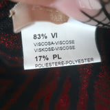 Alaia Zebra Jacquard Metallic Knit Mini Dress Red/Black Stretch Knit Size 40