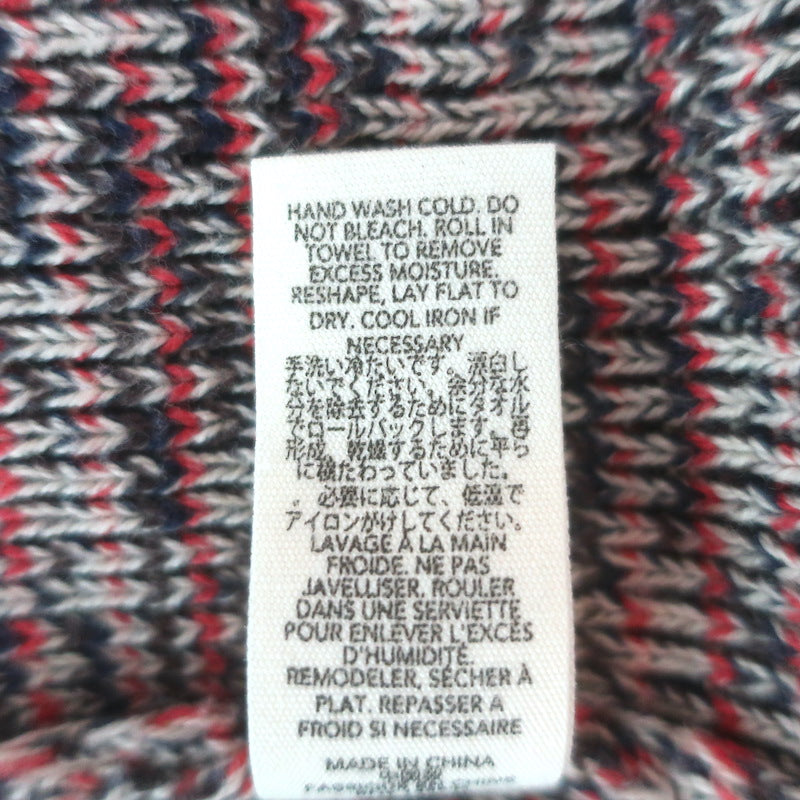 THE GREAT The Riding Cardigan Rust Marled Cotton-Blend Intarsia Knit Size 1