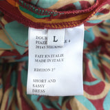 La DoubleJ Short and Sassy Dress Floral Print Cotton Poplin Size Large