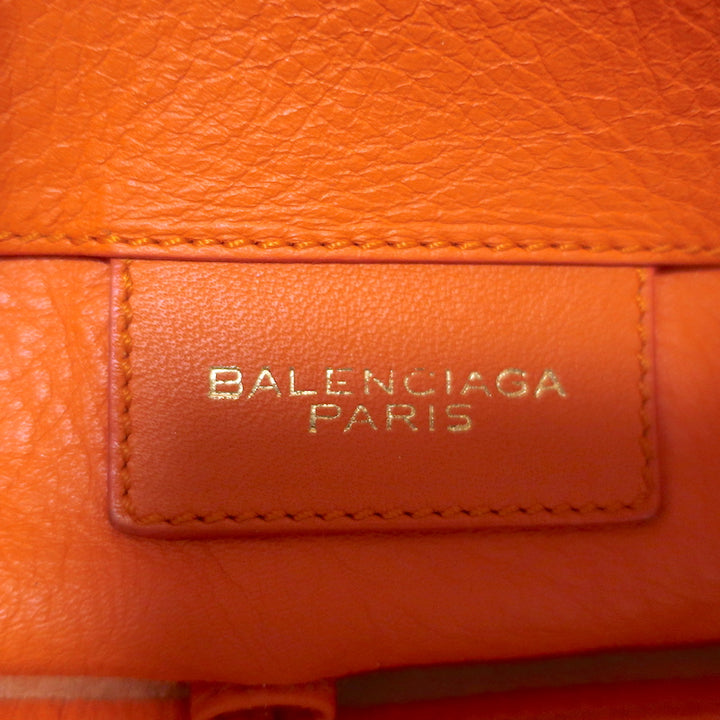 Balenciaga Papier A4 Tote Orange Leather Large Shoulder Bag