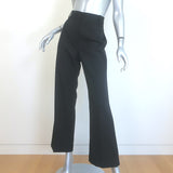 Nili Lotan Corette Virgin Wool Flared Trousers Black Size 8