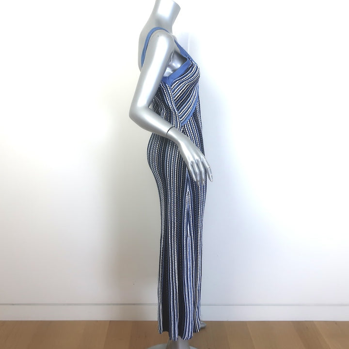 Ramy Brook Paetyn Striped Knit Maxi Dress Blue/Black Cotton-Blend Size Small