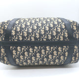 Vintage Christian Dior Small Diorissimo Canvas Boston Bag Navy