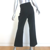 Nili Lotan Corette Virgin Wool Flared Trousers Black Size 8
